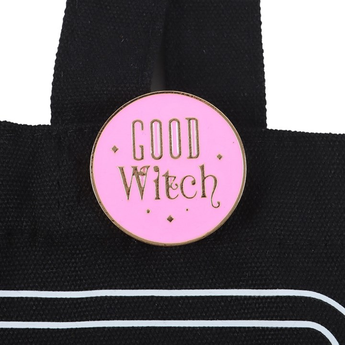 Good Witch Social Club Polycotton Tote Bag with Pin Badge