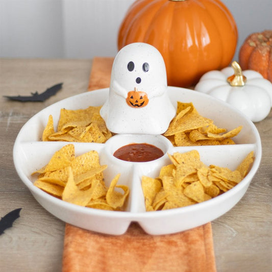 Ghost halloween serving platter