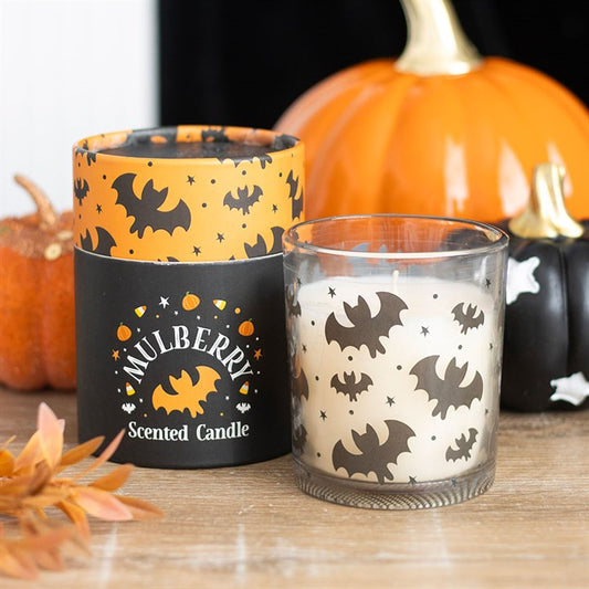 Bat halloween candle