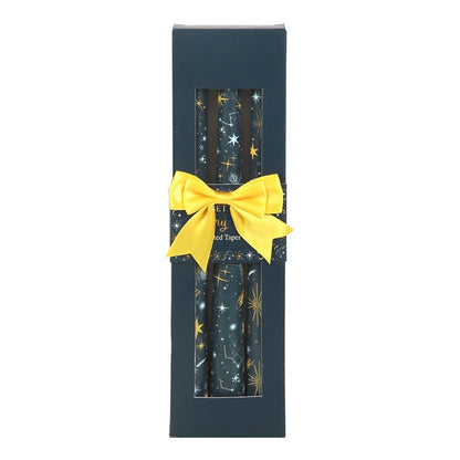 Set of 3 Starry Night Taper Candles