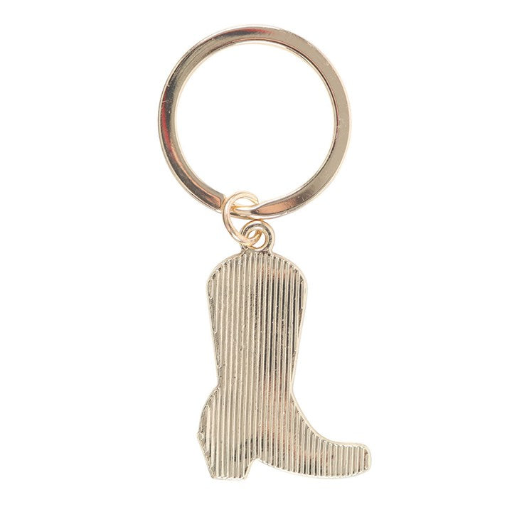 Pink Cowboy Boot Keyring