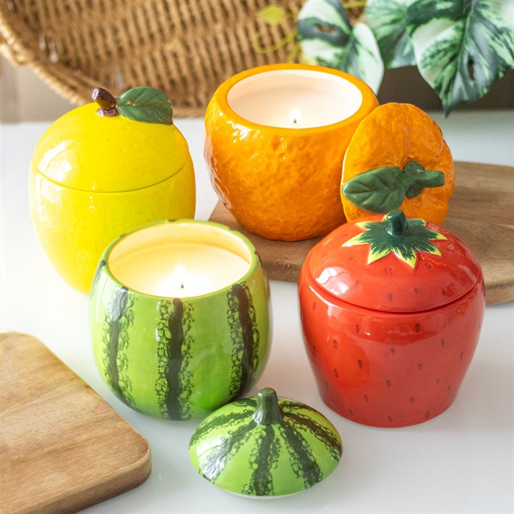 Orange Shaped Candle Jar