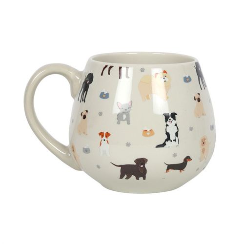 Dog Print Rounded Mug